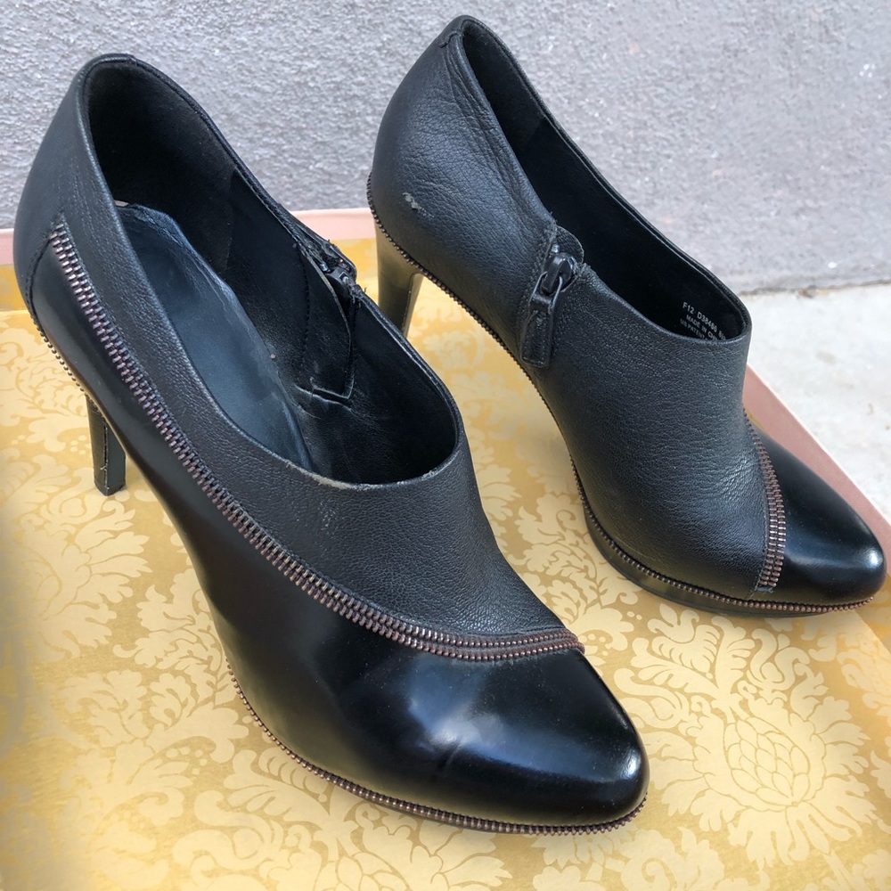 Cole Haan x Nike Air Black zipper bootie heels